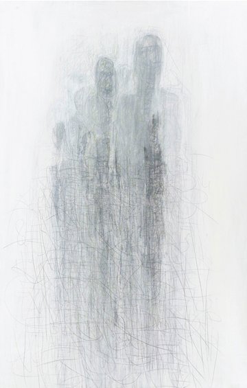 Verbindungen . Acryl, Grafit , 2014, 100 x 150 cm